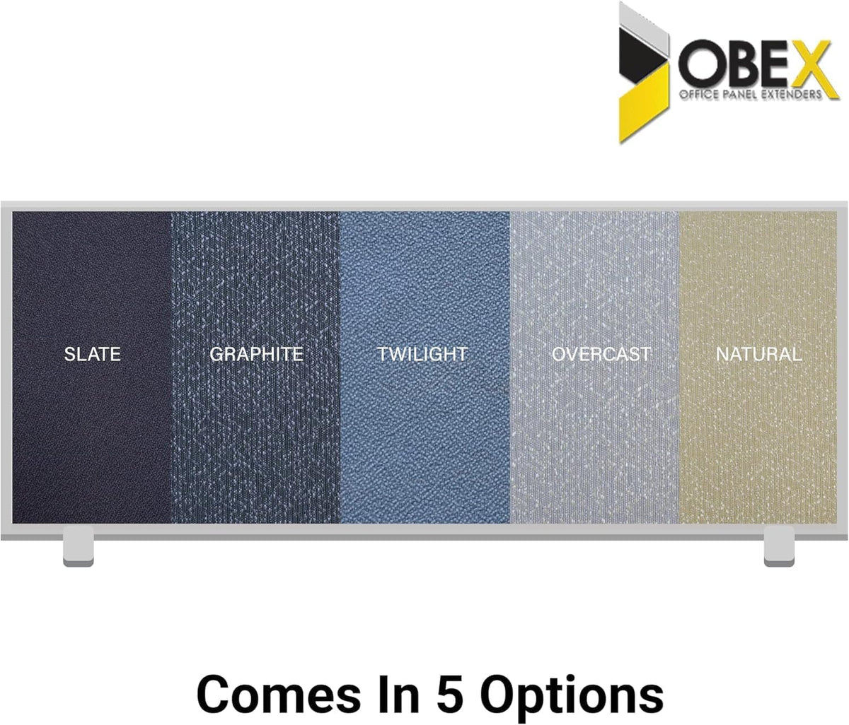 OBEX Acoustical Cubicle Privacy Screen Extender Desk Panel & Office Divider, Add Separation & Block Noise, 24" x 24", Twilight