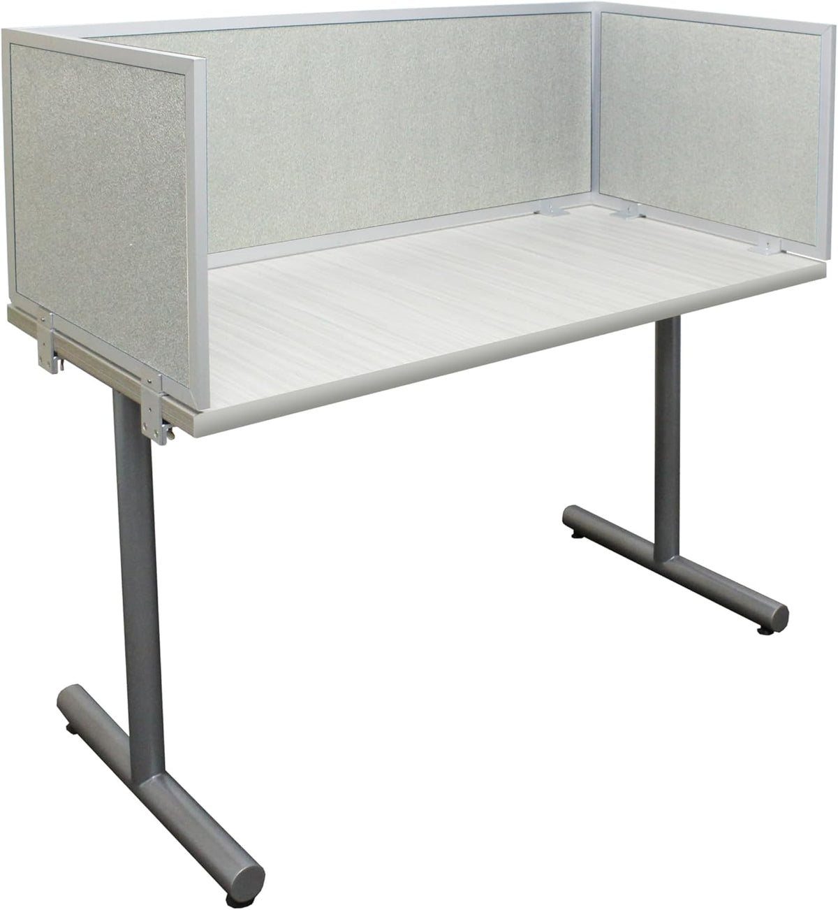 OBEX Acoustic Mounted Screen Privacy Panel Table Top Separator, Sound Blocking Desk Divider (Overcast, 24" X 48")