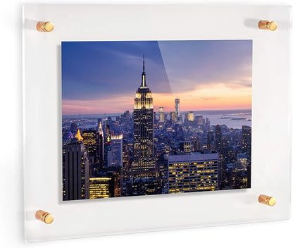 ArtToFrames 16x28 Inch Double Panel Floating Acrylic Picture Frame comes