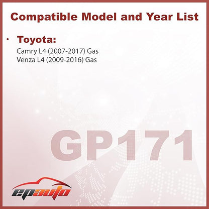 EPAuto GP171 (CA10171) Engine Air Filter, Replacement for Toyota Camry L4 Gas (2007–2017), Venza L4 Gas (2009–2016) – Rigid Panel Filter for 2.4L/2.5L Engines