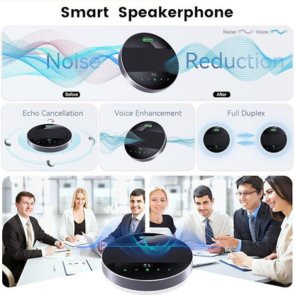 TONGVEO 2-in-1 Conference Speaker and Microphone, Daisy Chain Wireless