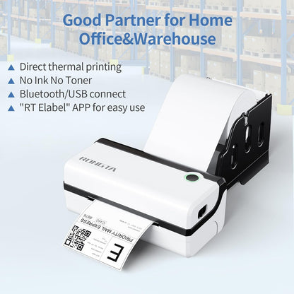 Rongta Bluetooth Thermal Shipping Label Printer, Wireless 4x6 Shipping Label Printer for Packages, Support Android&iPhone and Windows, Widely Used for Amazon, Ebay, Shopify, Etsy, USPS