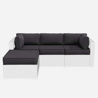 Patio Furniture Cushions, Replacement Outdoor Cushions for 4-Seat Patio Furniture, Waterproof Cushions for Outdoor Sectional Sofa Couch, Grey
