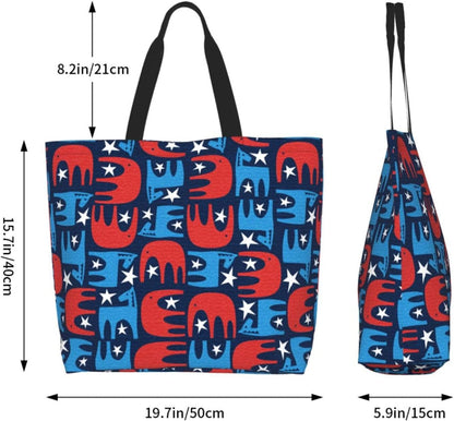 Tote Bag Beach Bag for Women Reusable Grocery Large Shopping Shoulder Bag Travel Handbag
