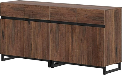 Wampat Modern TV Stand for up to 70 inch TVs, 2 in 1 Entertainment Center