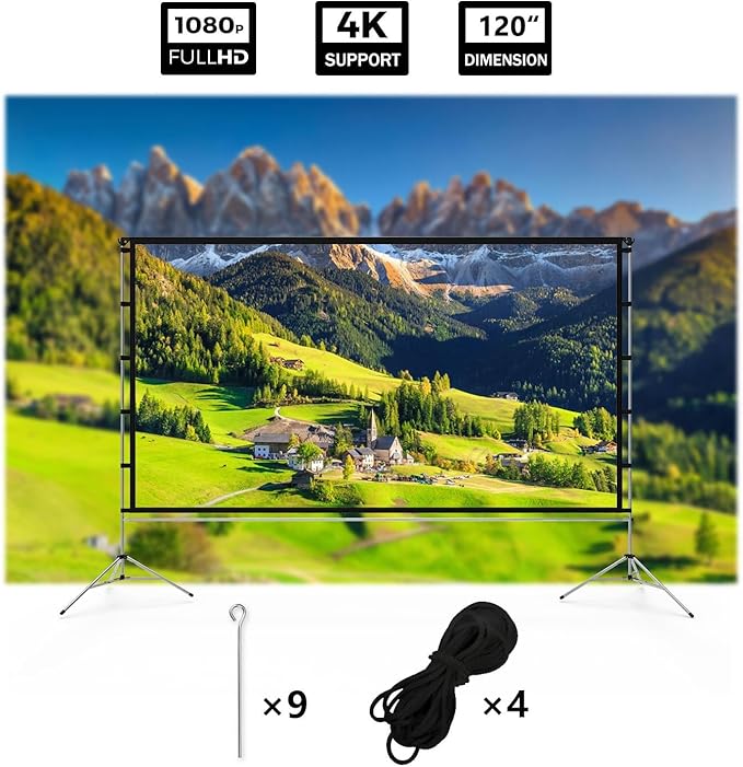 Projector Screen Outdoor, Vamvo Portable Projectors Screen