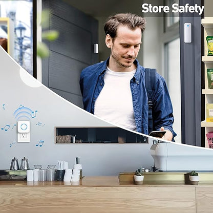 Door Chime, Satisure Wireless Door Open Contact Sensor Alarm Chime