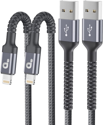 iPhone Charger Cable 2Pack 6FT, Nylon Braided Lightning Cable, [Apple MFi Certified] Fast Charging iPhone Charger Cord Compatible with iPhone 14 13 12 11 Pro Max XR XS X 8 7 6 Plus iPad and More