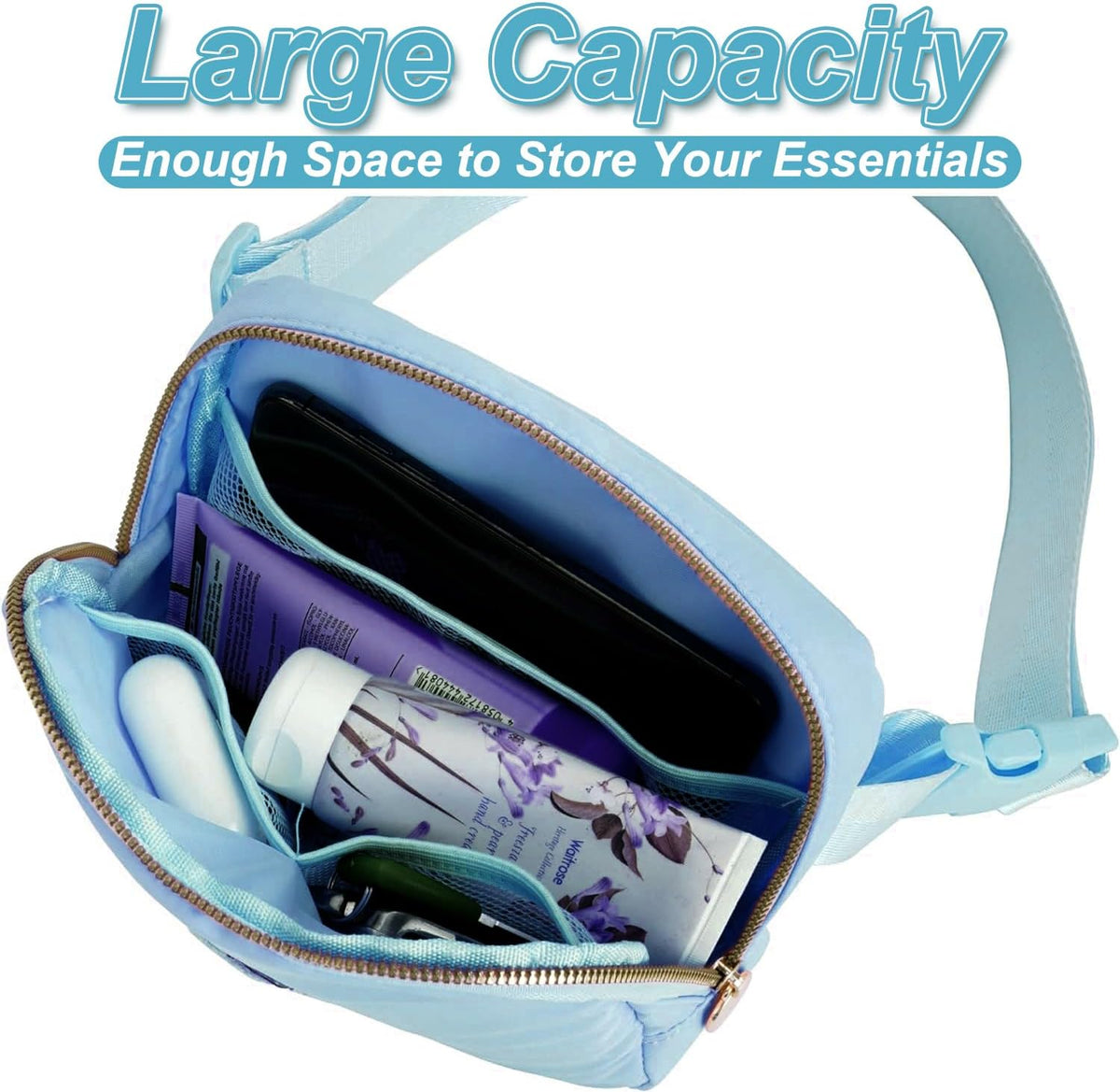 Birthday Gifts for 6 7 8 9 10 11 12 13 Year Old Girls,Belt Bag for Women Girls Fanny Pack Crossbody Bags for Kids,Fashion Waist Packs Cute Teen Trendy Stuff Travel Essentials | Blue,H