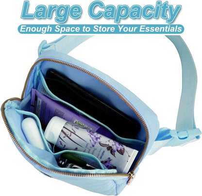 Birthday Gifts for 6 7 8 9 10 11 12 13 Year Old Girls,Belt Bag for Women Girls Fanny Pack Crossbody Bags for Kids,Fashion Waist Packs Cute Teen Trendy Stuff Travel Essentials | Blue,J