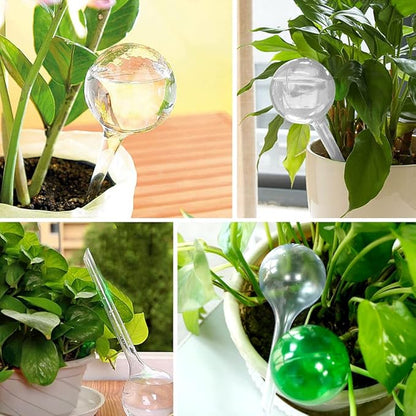 14 Pcs Plant Clear Watering Bulbs,Plastic Automatic Self-Watering Globes,Garden Water Device Watering Bulbs for Plant Flower Indoor Outdoor