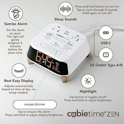 Brandstand CubieTime Zen | Alarm Clock Charger