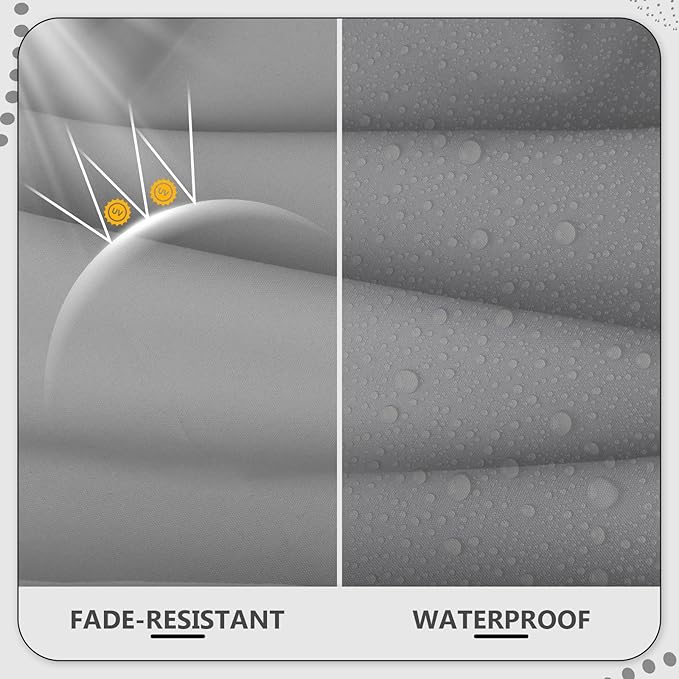 22" x 22" x 6" Outdoor Deep Seat Cushions - Waterproof & Fade Resistant Patio Furniture Replacement Cushions, Non-Slip Outdoor Cushions Fit Loveseats, Couches, Chairs, and Sofas