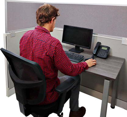 OBEX Acoustical Cubicle Privacy Screen Extender Desk Panel & Office Divider, Add Separation & Block Noise, 18" x 24", Slate