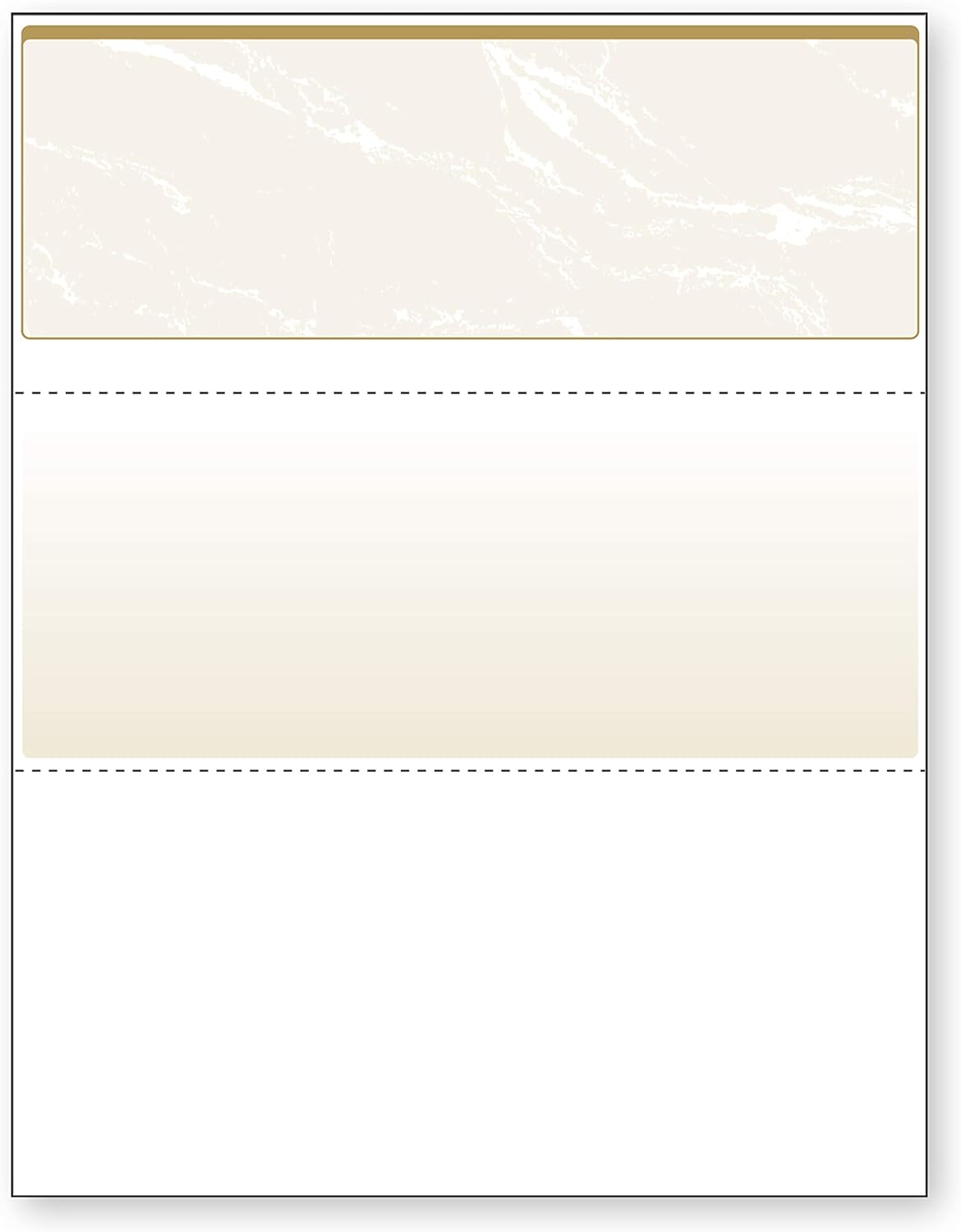DocuGard Standard Gold Marble Top High Security Check Paper - QuickBooks & Laser/Inkjet Printer Compatible - 11 Security Features - 500 Blank Business Checks (04505)