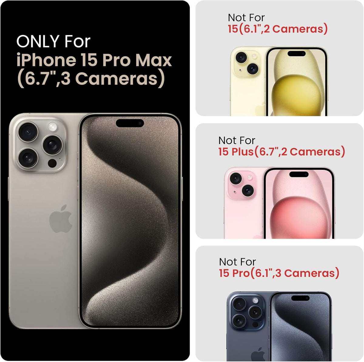 FireNova Designed for iPhone 15 Pro Max Case, Silicone Upgraded [Camera Protection] Phone Case with [2 Screen Protectors], Soft Anti-Scratch Microfiber Lining Inside, 6.7 inch, Light Blue