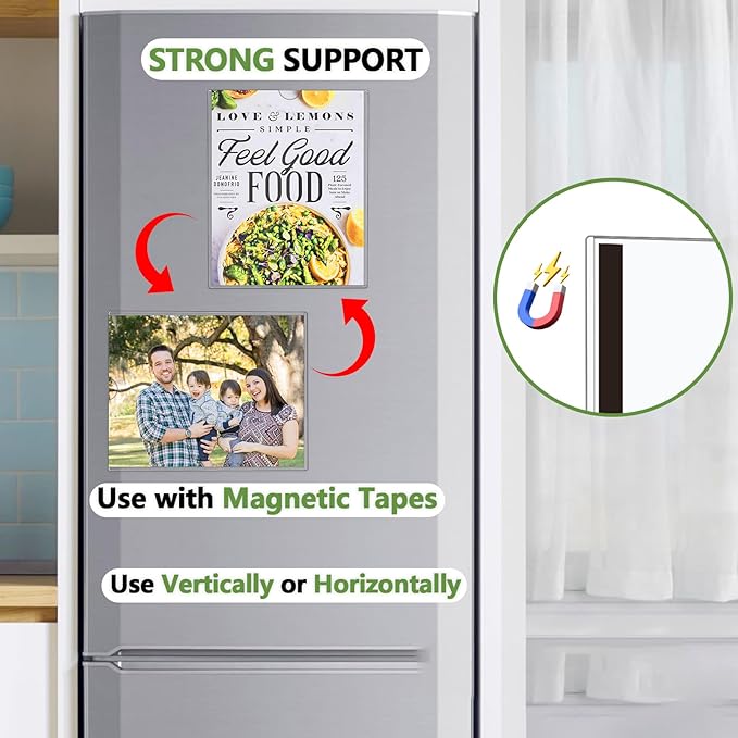 Mutualsign 20 Pcs Wall Sign Holder 8.5"x11" Magnetic Sign Holder, Rigid Print