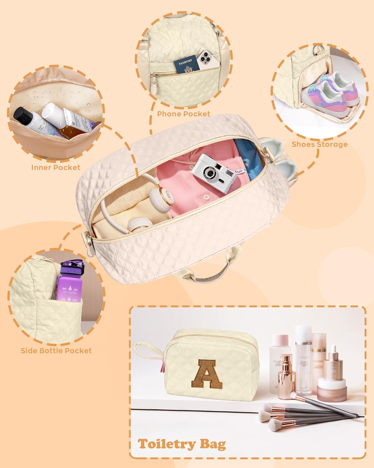 Stocking Stuffers for Women Girls Kids: Christmas gifts Duffel Overnight bags, Dance Cheer bag Sports for Girl, Gymnastics Bags, Birthday Gifts for Women Girls Kids Teens Mom Teacher