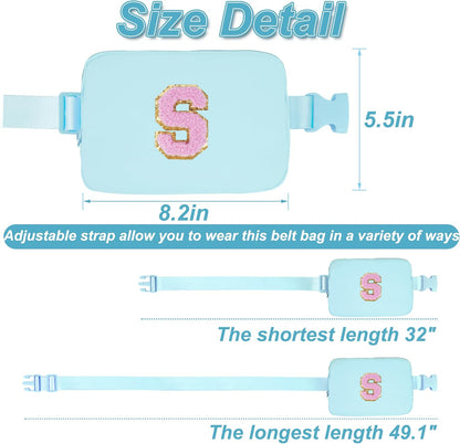 Birthday Gifts for 6 7 8 9 10 11 12 13 Year Old Girls,Belt Bag for Women Girls Fanny Pack Crossbody Bags for Kids,Fashion Waist Packs Cute Teen Trendy Stuff Travel Essentials | Blue,S