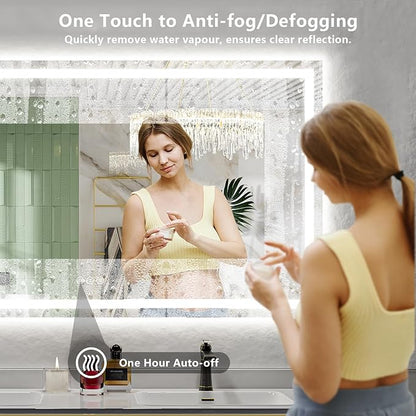 YEELAIT 68x36 Inch LED Bathroom Mirror