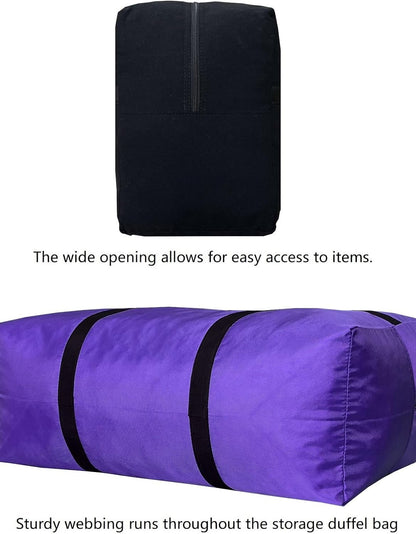 Extra Large Duffle Bag for Travel, Big Foldable Storage Bag - Blue