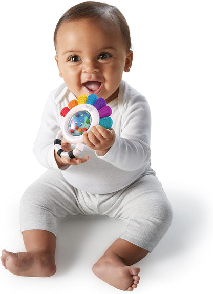 Baby Einstein Opus The Octopus Sensory Rattle & Teether Toy, BPA Free & Chillable, 3 Months+