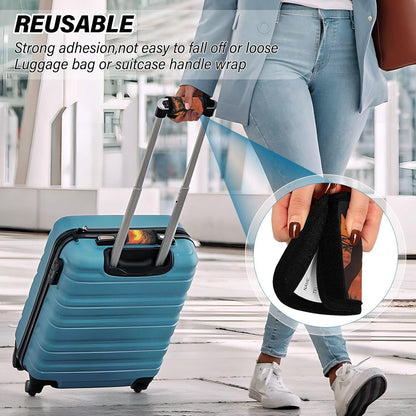 Sunset Forest Wolves 4 Pack Luggage Handle Wraps Covers for Suitcase Identifiers Bag Tags Travel Accessories