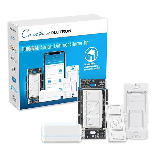 Lutron Caseta Original Smart Dimmer Switch Kit w/ Hub,