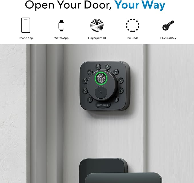 ULTRALOQ Bolt Smart Lock, Built-in Wi-Fi, Matter Over Thread, Works