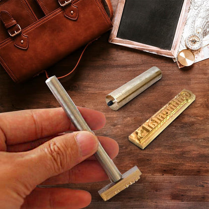 Custom Leather Stamp Personalized Leather Brass Embossing with Text Image Logo