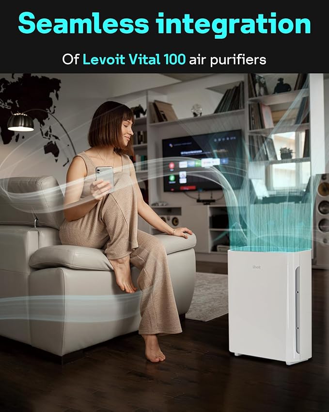 Leemone Vital 100 Replacement Filter Compatible with LEVOIT Vital100 Air Purifier and VAVA VA-EE004 Air Purifier, True HEPA High-Efficiency Activated Carbon, Vital 100-RF, 1 Pack