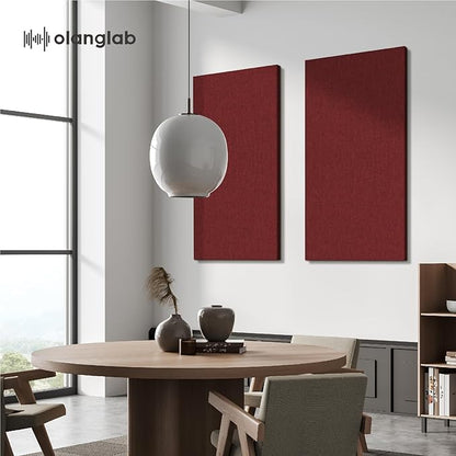 Olanglab Acoustic Panels 2 Pack, Fabric Wrapped Sound Proof Foam Panels
