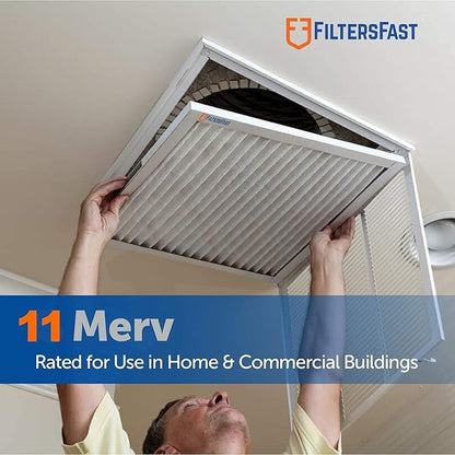 Filters Fast 16x24x2 Pleated Air Filter Merv 11, 2 inch AC Furnace Air Filters, Made in the USA, Actual Size 15.375x23.375x1.75, 6 Pack