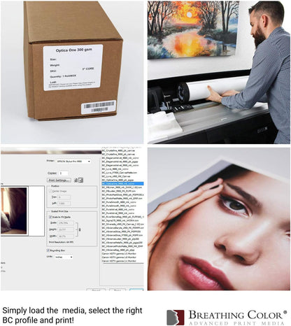 Optica One is a Luxurious 300 gsm Smooth Matte Fine Art Inkjet Paper Offered in size 17"x25”, 25 Sheets; Its Bright White Color is Ideal for Black and White and Color Prints. 100% Archival Certified