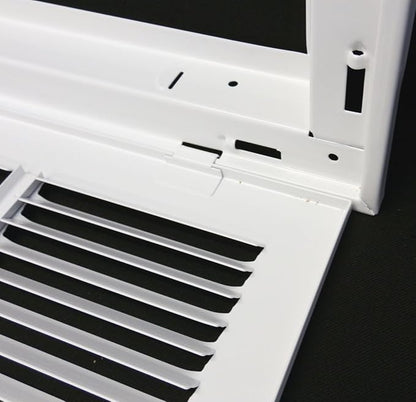 HVAC Premium 28 x 6 Duct Opening Steel Return Air Filter Grille, for 1-inch Filter, Removable Door, Flat Stamped HVAC Vent Cover Grille, Outer Dimensions 30.5 x 8.5