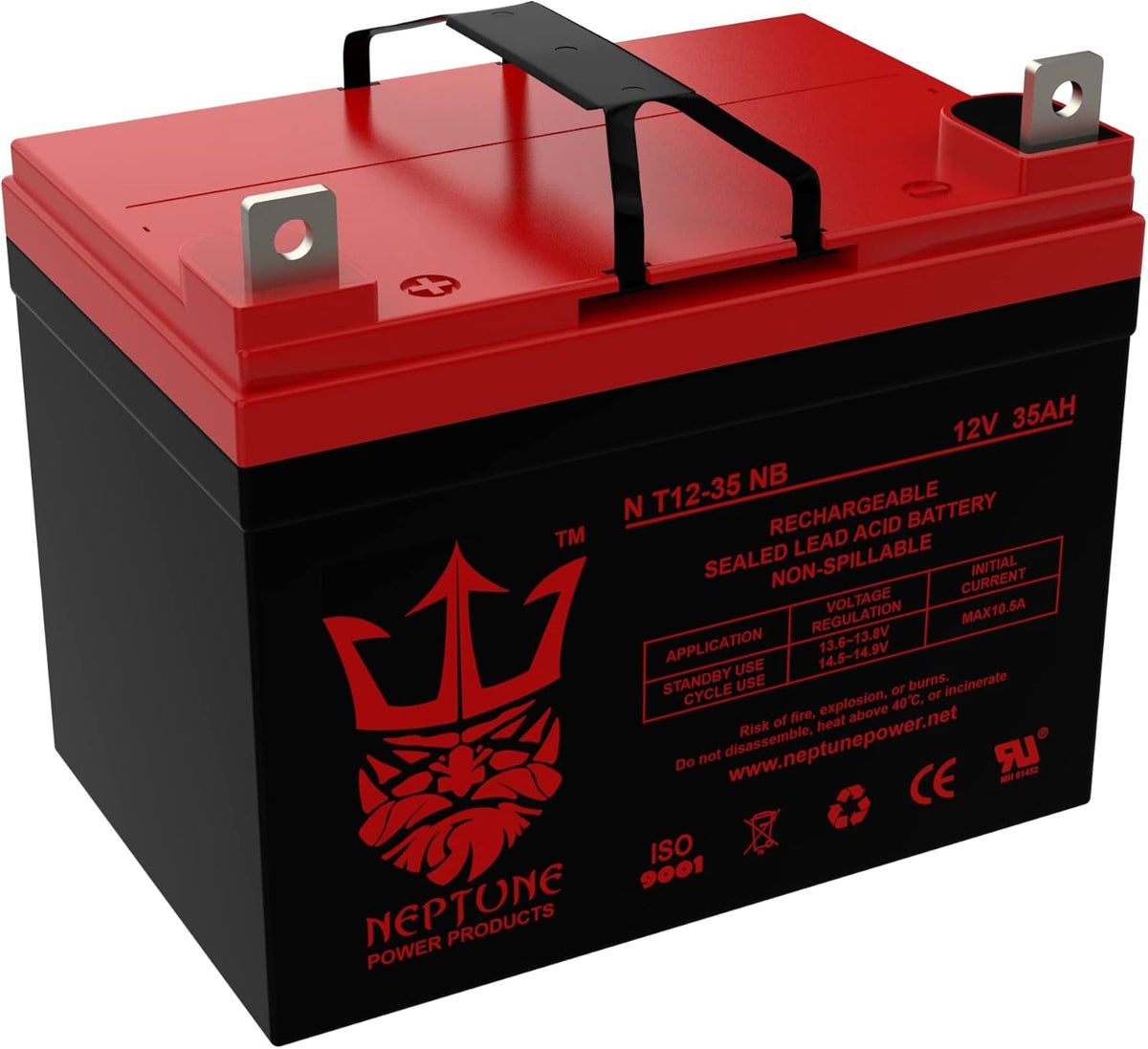 NT-12-35 NB 12V 35AH U1 Deep Cycle AGM Solar Battery Replaces 33Ah, 34Ah, 36Ah Brand Product