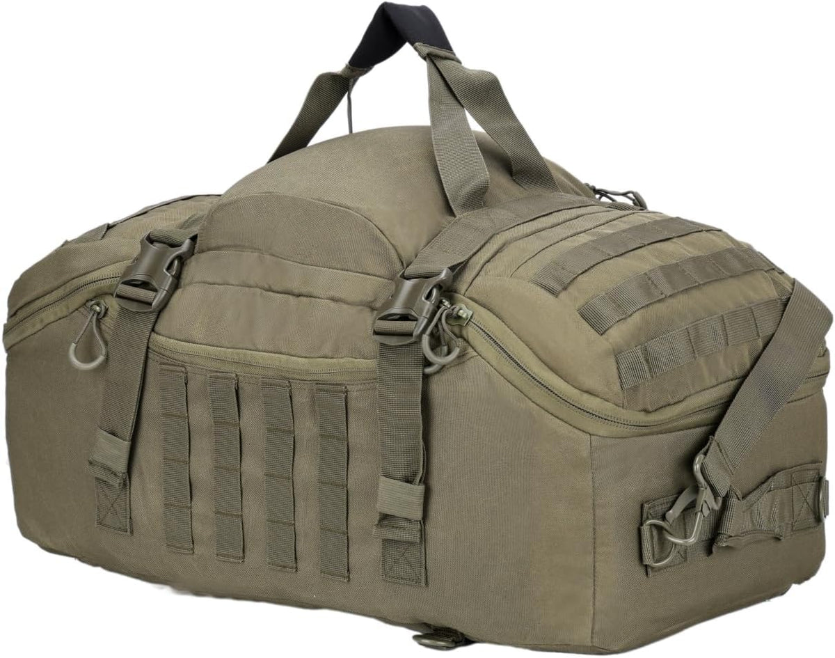 Gym Bag Duffle Bags Backpack Travel Duffle Bag with Weekend Overnight Bag for Outdoor Tactical Sports Travel Camping Hunting (Green, 60L)