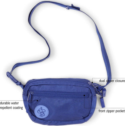 Baboon to the Moon Fanny Pack - Trendy, Compact, Water-Repellent Waist Bag in Multiple Colors and Sizes for Men and Women (Navy, Mini (1.5L))