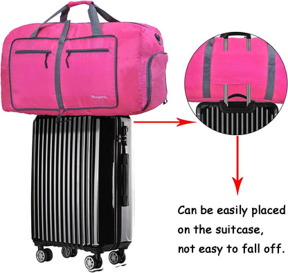 Woogwin Travel Duffel Bag Large Foldable Waterproof Overnight Bag for Beach Swim Bags Pool Sports Gym