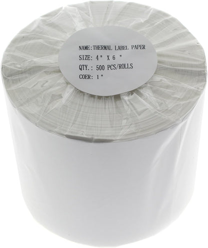 MFLABEL 6 Rolls of 450 Counts, 4x6 Shipping Labels, Mailing Postage Labels for Zebra 2844 ZP-450 ZP-500 ZP-505