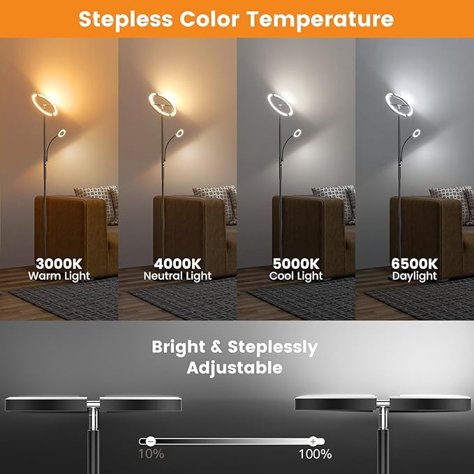 SIBRILLE LED Floor Lamp for Living Room