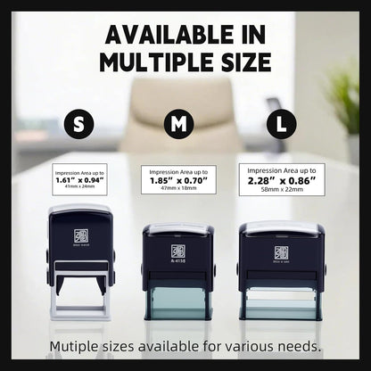Personalized Self-Inking Signature Stamp - Custom Name/Initials Design with 6 Ink Color Options | Perfect for Legal Documents, Checks, Paperwork | Large Size for Home, Office & Business Use