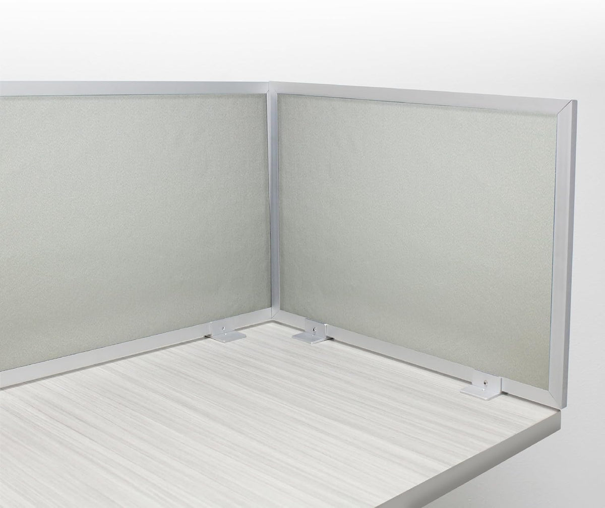 OBEX Acoustic Mounted Screen Privacy Panel Table Top Separator, Sound Blocking Desk Divider (Overcast, 24" X 48")