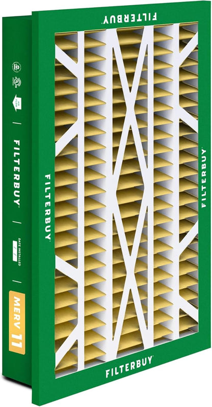 Filterbuy 20x30x5 Air Filter MERV 11 Superior Pet & Allergy Defense (3-Pack), Electrostatic Pleated HVAC AC Furnace Filters Replacement for Honeywell Return Grille (Actual Size: 18.38 x 28.63 x 3.69)