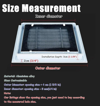 Louvered Vent/Access Panel, Decorative Removable Grille Filters Covers with Mesh Cover, Wall and Ceiling Inspection Service Door Loft Hatch(45x60cm/17.7x23.6in)