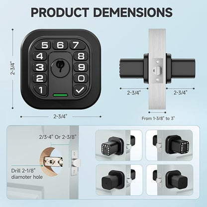 Richelock Fingerprint Door knob, Smart Biometric Door Lock