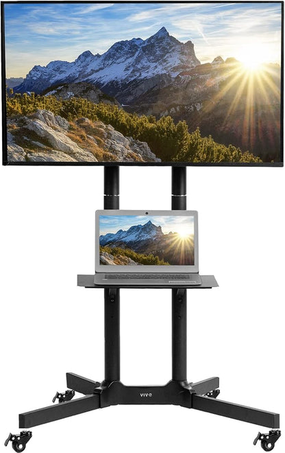 VIVO Mobile TV Cart for 32 to 83 inch Screens up to 110 lbs, LCD LED OLED 4K