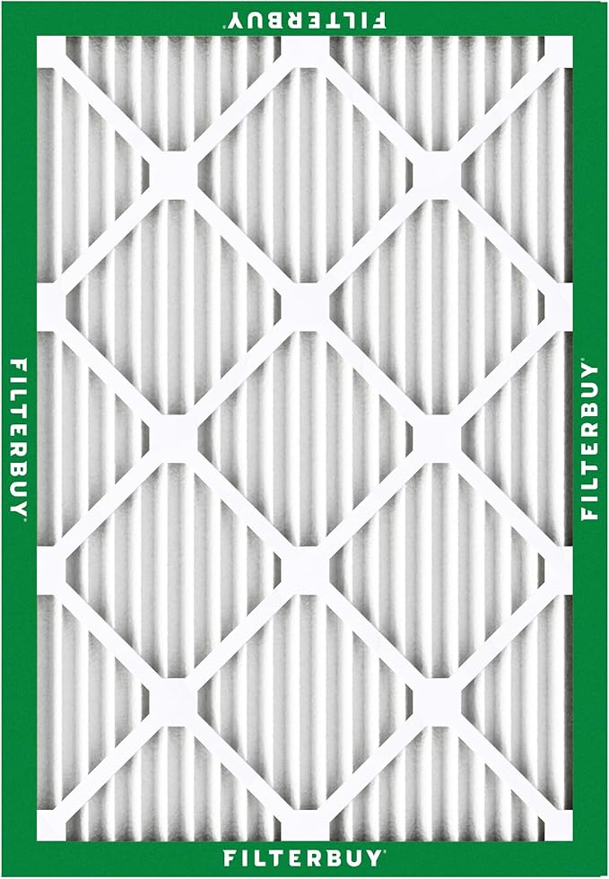 Filterbuy 8x14x1 Air Filter MERV 8 Essential Dust & Allergy Defense (5-Pack), Electrostatic Pleated HVAC AC Furnace Filters Replacement, Made in USA (Actual Size: 7.50 x 13.50 x 0.75)