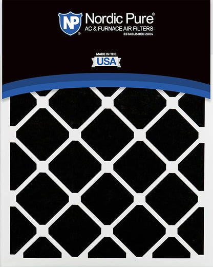 Nordic Pure 16x24x4 (Actual Size: 15 3/8 x 23 3/8 x 3 5/8) Pleated Air Filters MERV 13 Plus Carbon 6 Pack