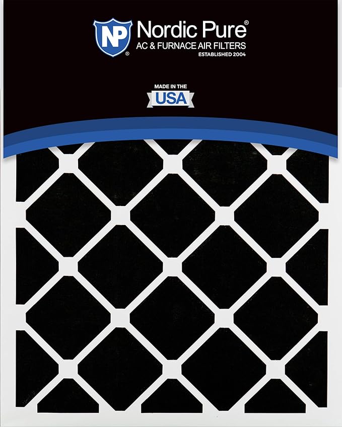 Nordic Pure 16x24x4 (Actual Size: 15 3/8 x 23 3/8 x 3 5/8) Pleated Air Filters MERV 14 Plus Carbon 1 Pack